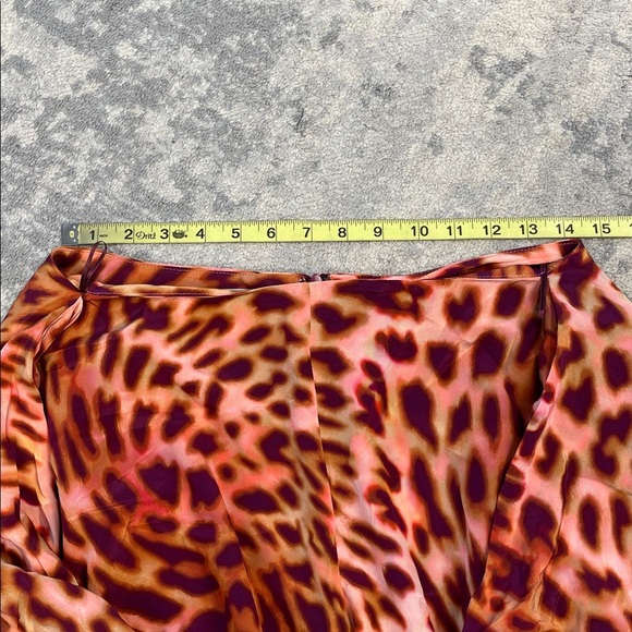 NWT Stella McCartney Tie Waist Wrap Silk Trouser Pants Martini Pink Cheetah 40 - Picture 14 of 16